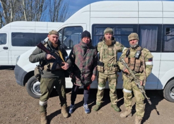 Моя первая командировка на Донбасс в марте.