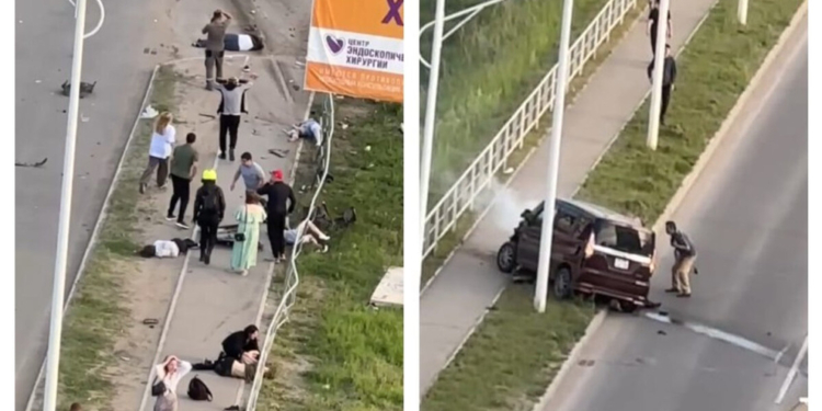 В Благовещенске автомобиль въехал в пешеходов, есть погибшие