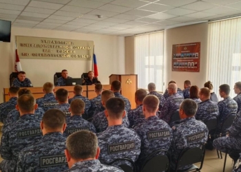 В Оренбурге росгвардейцы приняли участие в занятии по пожарной безопасности